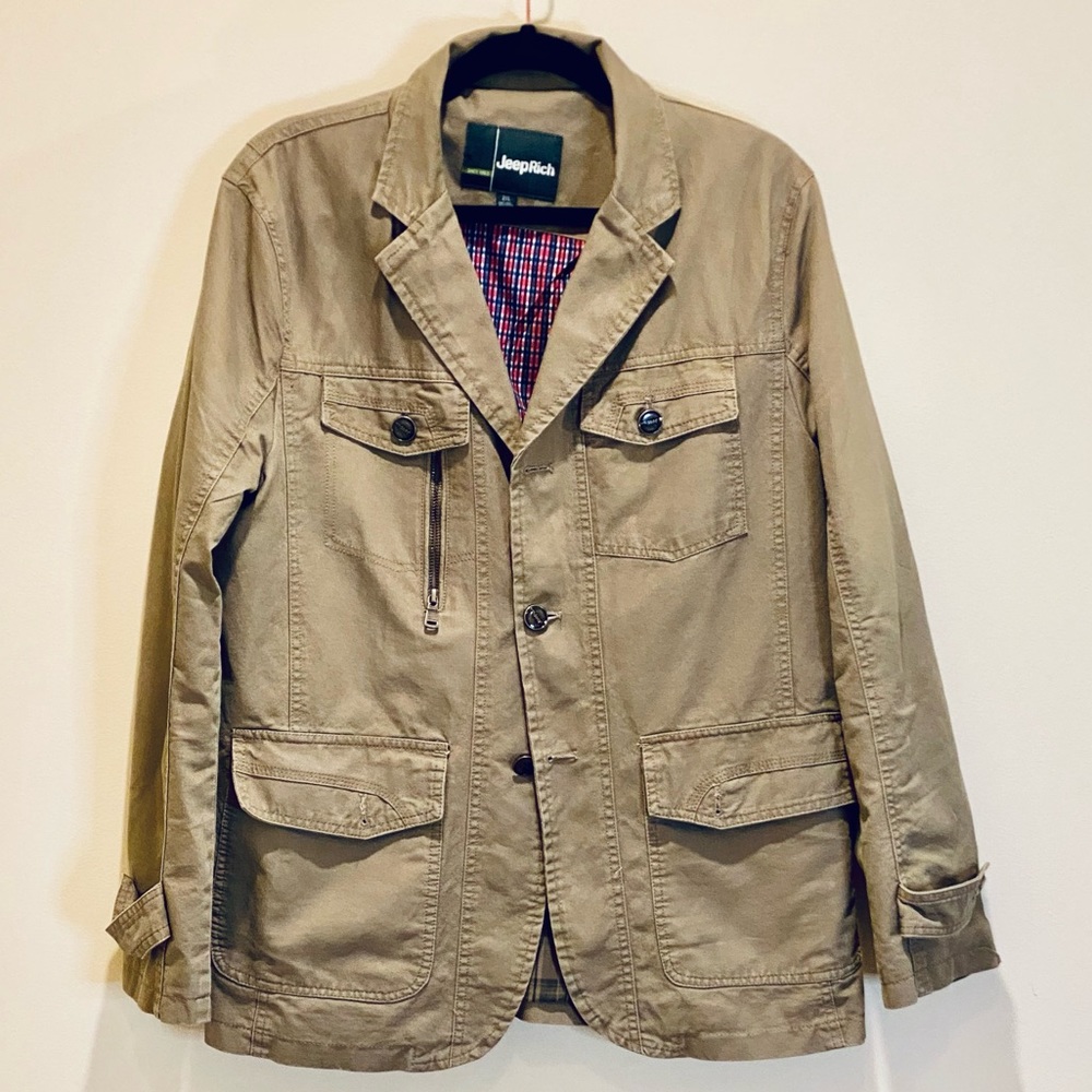 🌟HP🌟NWOT Tan Lined Field/Utility Jacket by Jeep Rich 2XL